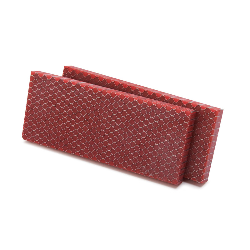 Acrylic Honeycomb Knife Scales - 3/8" x 2" x 5" - Pair - Color:Red